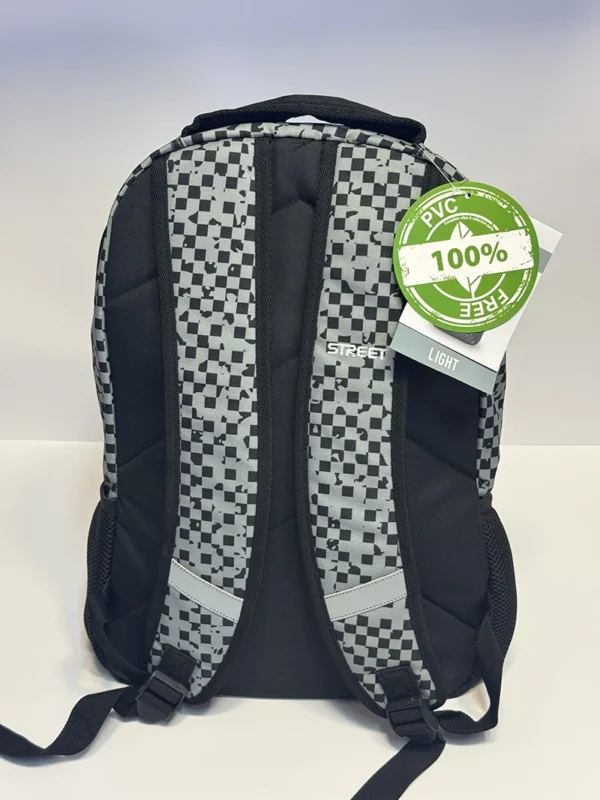 Street Urban Checkered Ранец– Сив и Црн - Image 3